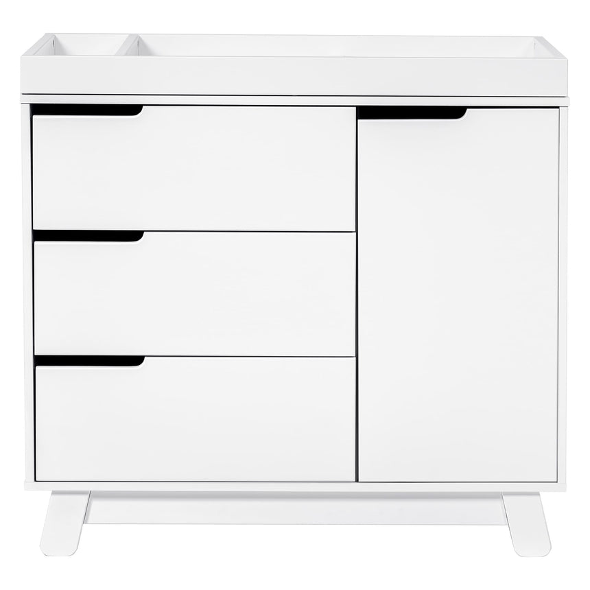 Meuble à Langer à 3 Tiroirs Hudson avec Plateau Amovible - Blanc-Babyletto-LET-M4223W-CLÉMENT