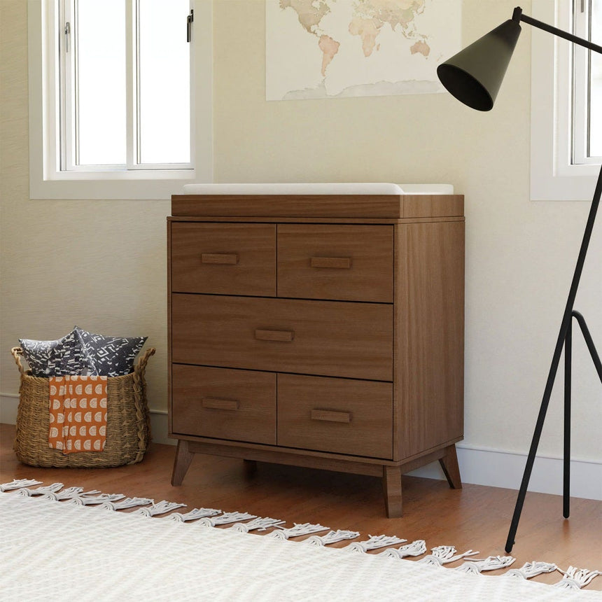 Meuble à Langer 3 Tiroirs Scoot - Noyer Naturel-Babyletto-LET-M5823NL-CLÉMENT