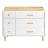 Commode Double 6 Tiroirs Lolly - Blanc / Naturel-Babyletto-LET-M9016WN-CLÉMENT