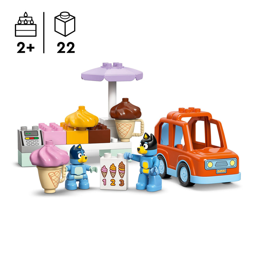 LEGO® DUPLO® La visite au comptoir de crème glacée avec Bluey-LEGO®-LGO-10458-CLÉMENT