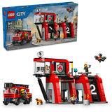 LEGO® City La caserne et le camion de pompiers-LEGO®-LGO-60414-CLÉMENT