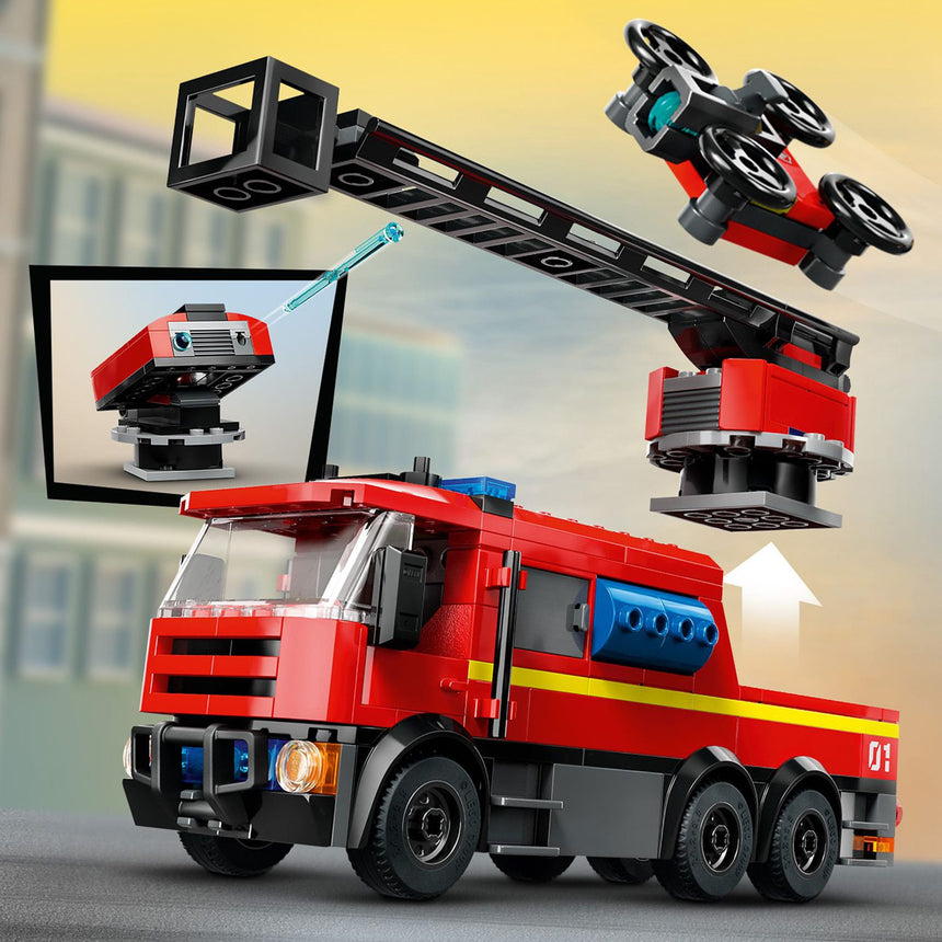 LEGO® City La caserne et le camion de pompiers-LEGO®-LGO-60414-CLÉMENT