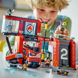 LEGO® City La caserne et le camion de pompiers-LEGO®-LGO-60414-CLÉMENT