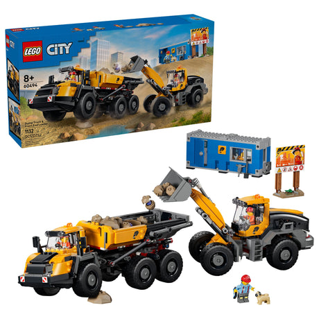 Le camion-benne et la chargeuse frontale-LEGO®-LGO-60494-CLÉMENT
