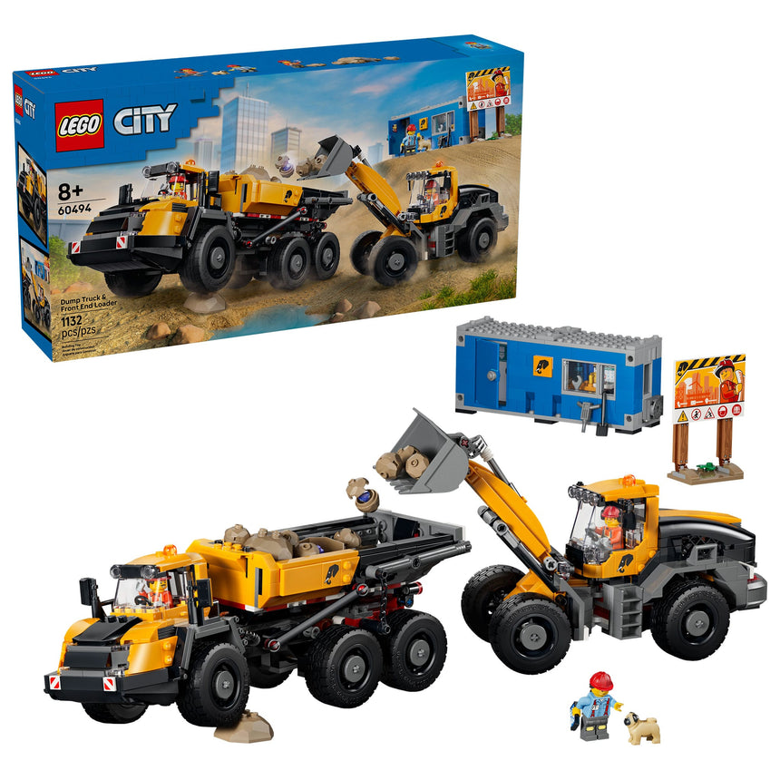 Le camion-benne et la chargeuse frontale-LEGO®-LGO-60494-CLÉMENT
