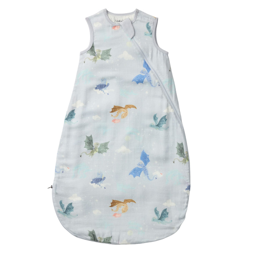 Sac de Nuit Mousseline Bambou 0-36mois - Dragons-Loulou Lollipop-Bleu-0-6 m-LL2-BA9003UMGD-CLÉMENT