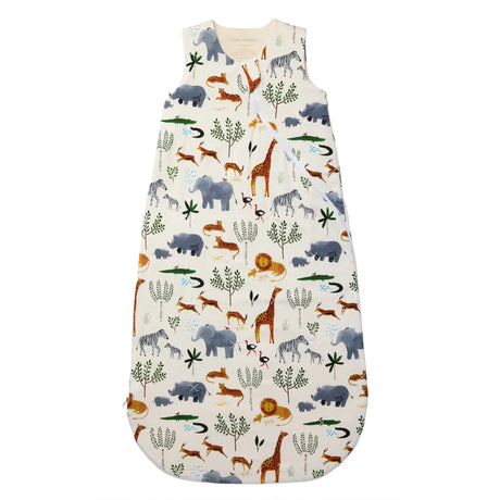 Sac de Nuit Mousseline Bambou 0-36mois - Safari-Loulou Lollipop-Blanc-0-6 m-LL2-BA9004U-SAF-CLÉMENT