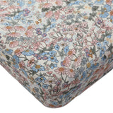 Drap Contour pour Lit de Bébé - Mousseline Bambou Jardin Anglais-Loulou Lollipop-LLP-CRIBENG-CLÉMENT