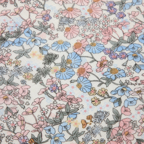 Drap Contour pour Lit de Bébé - Mousseline Bambou Jardin Anglais-Loulou Lollipop-LLP-CRIBENG-CLÉMENT