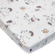 Drap Contour pour Lit de Bébé - Mousseline Bambou Hérissons-Loulou Lollipop-LLP-CRIBHGH-CLÉMENT