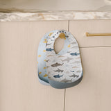 Bavoir en Silicone - Motifs Requins-Loulou Lollipop-LLP-SILBIBSHK-CLÉMENT