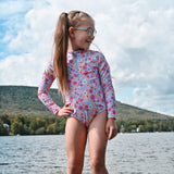 Maillot UV Manches Longues Fleurs 2-14ans-Look-LOK-1262050C-CLÉMENT