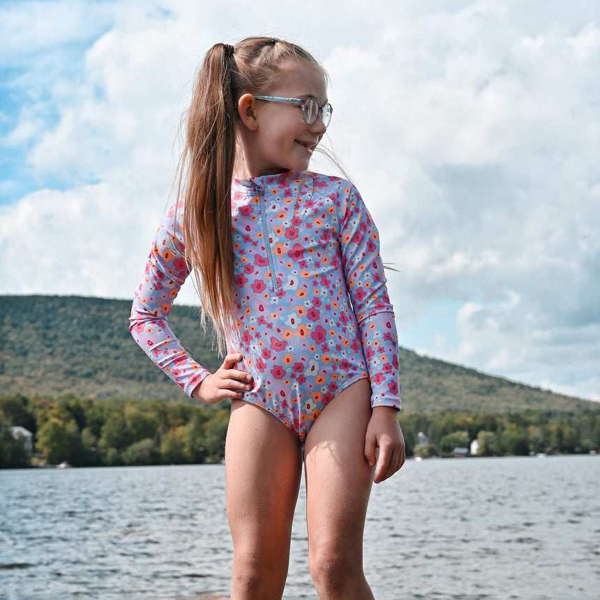 Maillot UV Manches Longues Fleurs 2-14ans-Look-LOK-1262050C-CLÉMENT