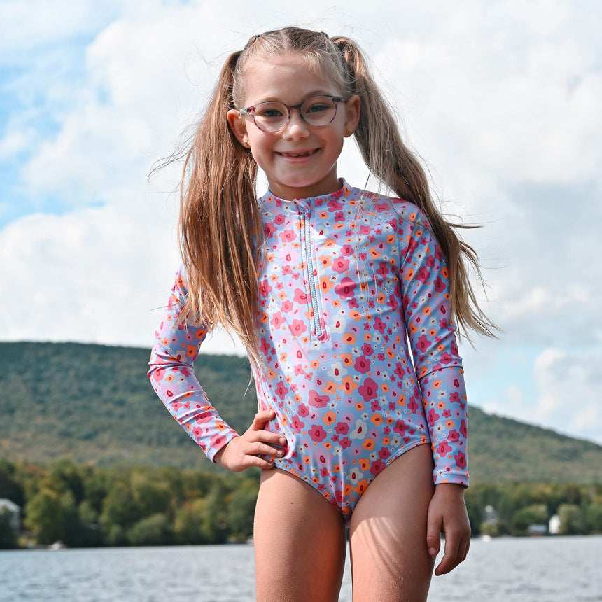 Maillot UV Manches Longues Fleurs 2-14ans-Look-LOK-1262050C-CLÉMENT
