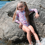 Maillot UV Manches Longues Fleurs 2-14ans-Look-LOK-1262050C-CLÉMENT