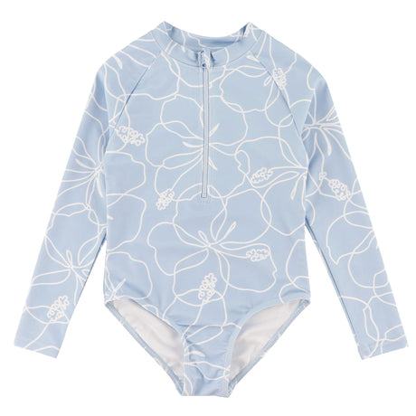 Maillot UV Manches Longues Hibiscus 2-14ans-Look-Bleu-2-LOK-1262056C-CLÉMENT