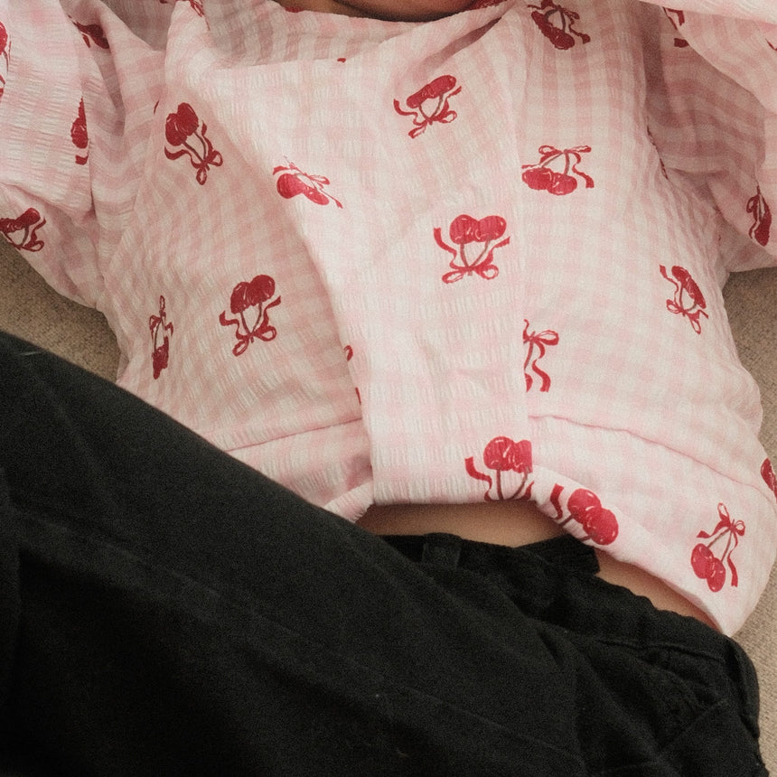 Blouse Vichy Cerises 7-14ans-Look-LOK-1263500C-CLÉMENT