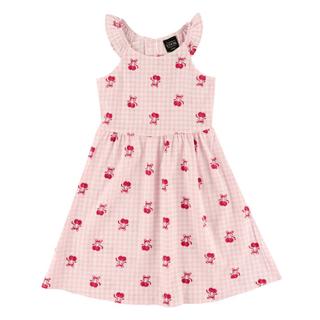 Robe Vichy Cerises 7-14ans-Look-Rose-S-LOK-1263509C-CLÉMENT