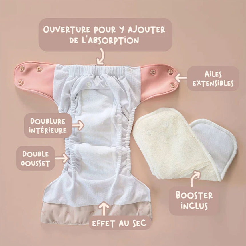 Couche Lavable Nouveau-né - Pois-La Petite Ourse-LP3-C-NNA-POIS-CLÉMENT