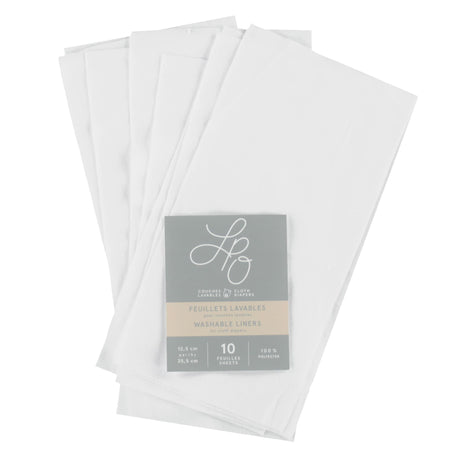 Feuillets Lavables (10)-La Petite Ourse-Blanc-Taille Unique-LPO-FLPO-LAVABLE-CLÉMENT