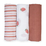 Couvertures Mousselines (3) - Fraises-Lulujo-LUJ-LJ217-CLÉMENT