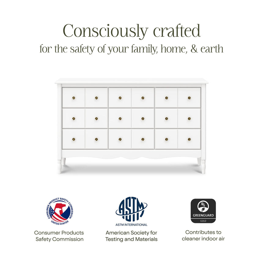 Commode 9 Tiroirs Liberty - Blanc Chaud-Namesake-MDB-M7128RW-CLÉMENT