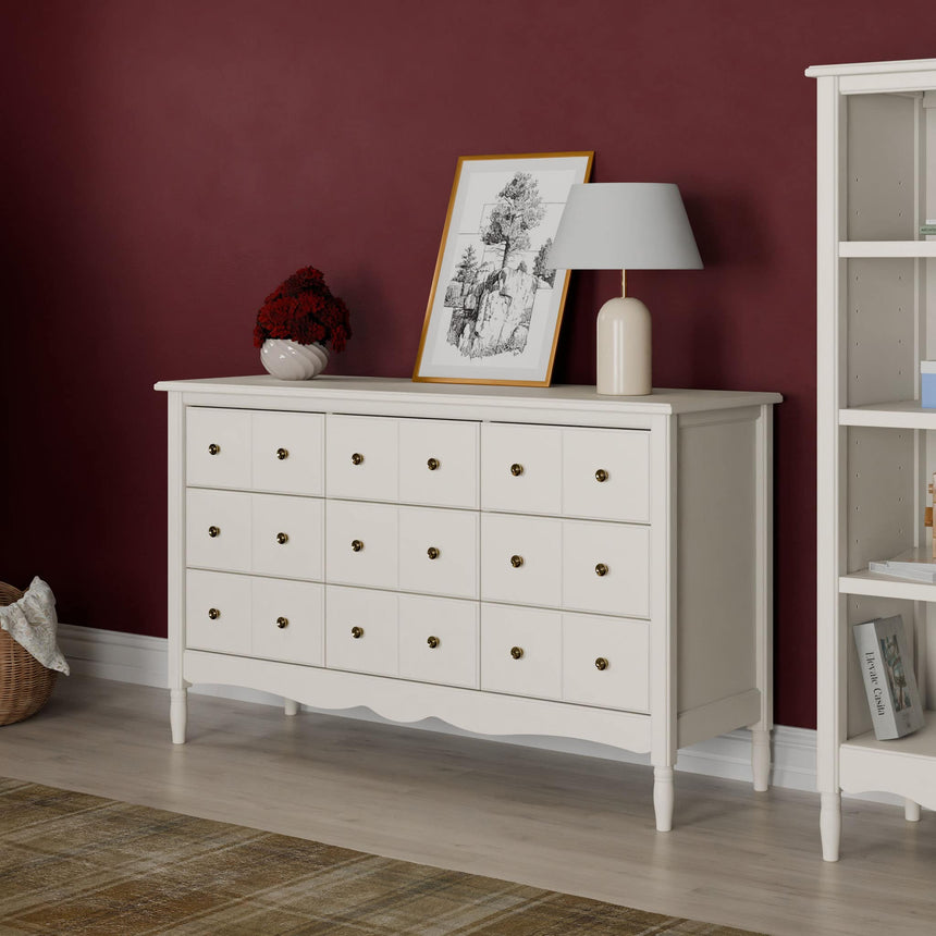 Commode 9 Tiroirs Liberty - Blanc Chaud-Namesake-MDB-M7128RW-CLÉMENT