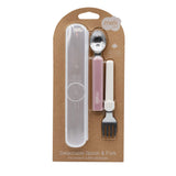 Ustensiles pour Lunch - Cuillère/Fourchette Rose-Melii-MEI-40190-CLÉMENT