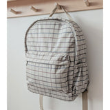 Sac à Dos Mini Carreaux Taupe-Menoum-MEN-MNM-BAG-06-CLÉMENT