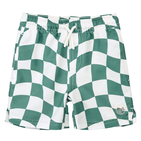 Maillot Short Damier 3-6ans-Miles-Sarcelle-3-MIL-26SMM14M01K-CLÉMENT