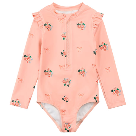 Maillot UV Manches Longues Fleurs 3-6ans-Miles-Pêche-3-MIL-26SMM14M08PK-CLÉMENT