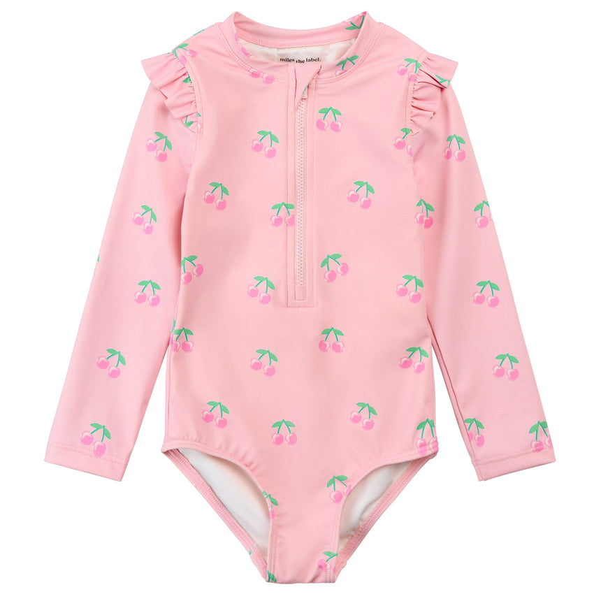Maillot UV Manches Longues Cerises 12-24mois-Miles-Rose-12-18 m-MIL-26SMM14M08RB-CLÉMENT