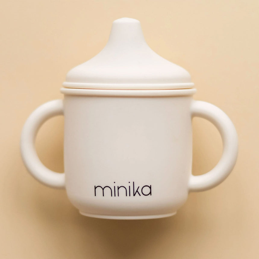 Verre à Bec en Silicone-Minika-Ivoire-0-5 ans-MKA-VERREBEC-CLÉMENT