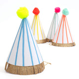 Chapeaux de Fêtes (8) Rayés Pompons Rétro-Meri Meri-MME-156025-CLÉMENT