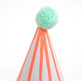 Chapeaux de Fêtes (8) Rayés Pompons Rétro-Meri Meri-MME-156025-CLÉMENT