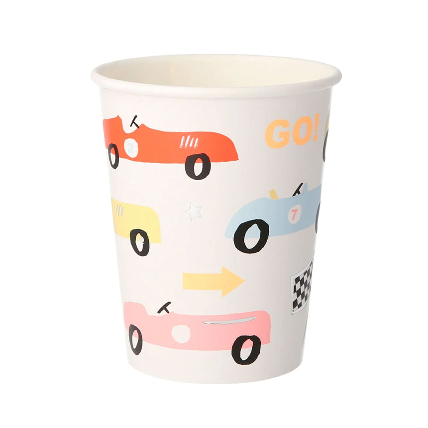 Verres de Carton (8) - Auto Course Retro-Meri Meri-MME-204005-CLÉMENT