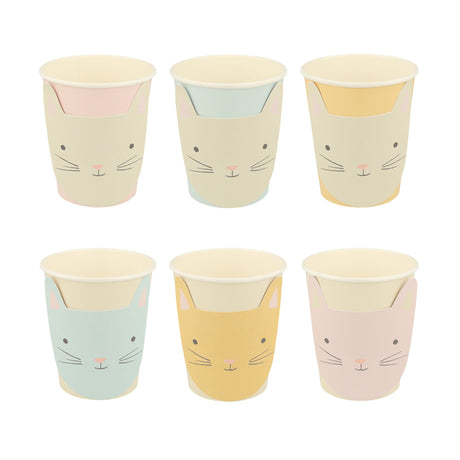 Verres de Carton Chatons Mignons (8)-Meri Meri-MME-267052-CLÉMENT