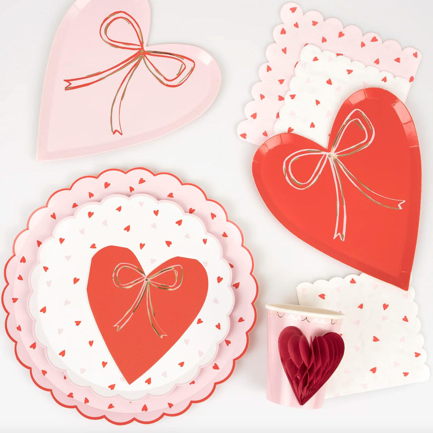 Assiettes à Dessert (8) - Motif Cœurs-Meri Meri-MME-273047-CLÉMENT