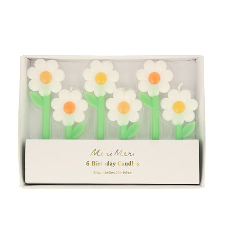Bougies (5) Marguerites Fleurs Icônes-Meri Meri-MME-275432-CLÉMENT