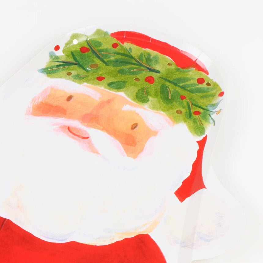 Assiettes en papier Père Noël (x 8)-Meri Meri-MME-303639-CLÉMENT
