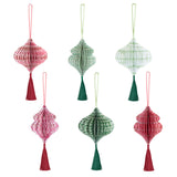 Décorations d’arbre en papier alvéolé Meri Meri x Molly Mahon (x 6)-Meri Meri-MME-304602-CLÉMENT