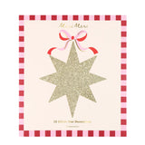 Décorations d’étoiles suspendues à paillettes dorées (x 12)-Meri Meri-MME-304881-CLÉMENT