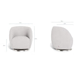 Fauteuil Berçant et Pivotant Gem - Sand / Or-Monte-MTE-GEM-SAND-OR-CLÉMENT