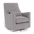 Fauteuil Berçant et Pivotant Luca - Pebble Gris / Argent-Monte-MTE-LUCA-PEBB-AR-CLÉMENT