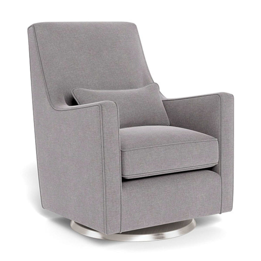 Fauteuil Berçant et Pivotant Luca - Pebble Gris / Argent-Monte-MTE-LUCA-PEBB-AR-CLÉMENT