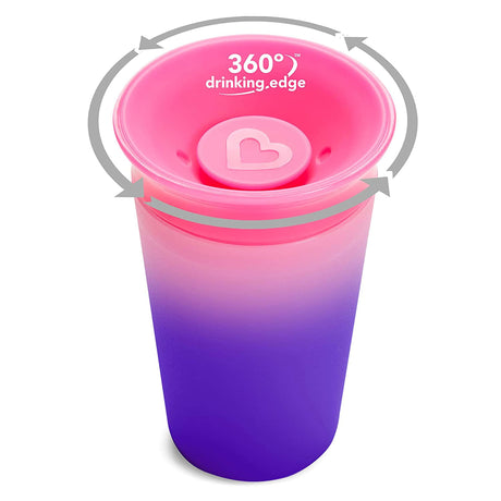Verre Miracle® 360° 9oz - Rose Magique-Munchkin-MUN-21339-21349A-CLÉMENT