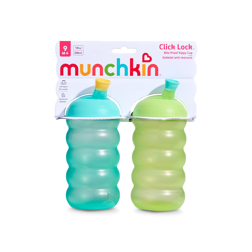 Gobelet antifuite Click Lock - Bleu/vert, 10 oz-Munchkin-MUN-28710P-CLÉMENT