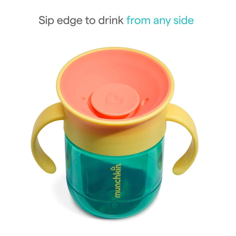 Tasse Gobelet d’Apprentissage Miracle 360° 7 oz - Corail-Munchkin-MUN-28791-CORAL-CLÉMENT