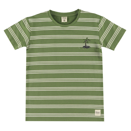 T-shirt Rayé Ile 2-8ans-Camp by Birdz-Vert-2-NAS-CLSPKB670-DI-CLÉMENT