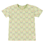 T-shirt Carreaux Floral 2-8ans-Camp by Birdz-Sauge-2-NAS-CLSPKG677-GF-CLÉMENT
